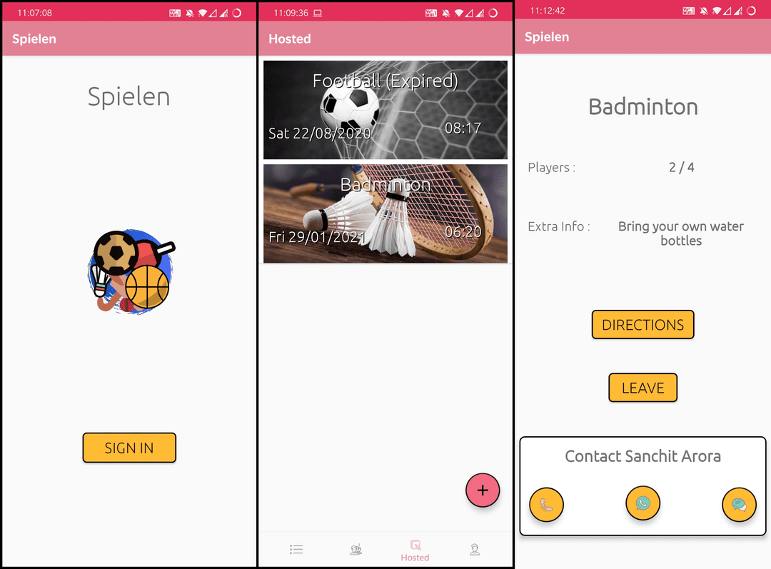 Spielen Android app – Find & Play Sports Nearby